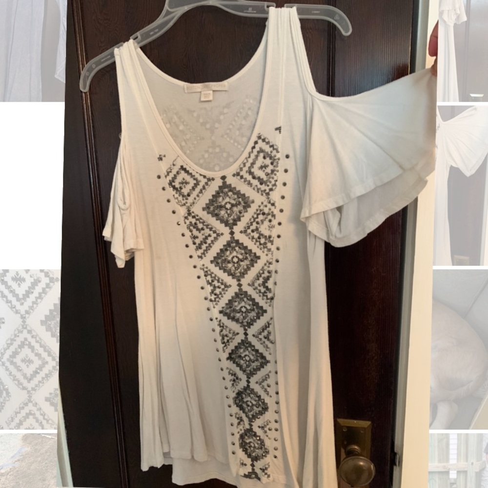 Cold shoulder bling blouse